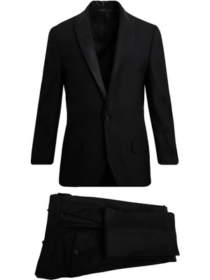 Uki Siyah Çıkma Şal Yaka Smokin Takım