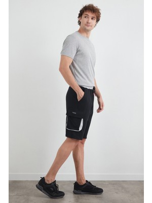 Fitilli Beli Bağlamalı Kargo Cepli Şort