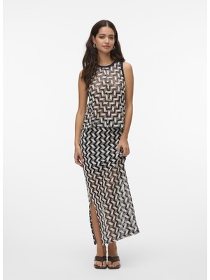 Vero Moda Yüksek Bel Lacivert Kadın Uzun Etek Vmtıkka Hw Ankle Skırt Jrs Ga