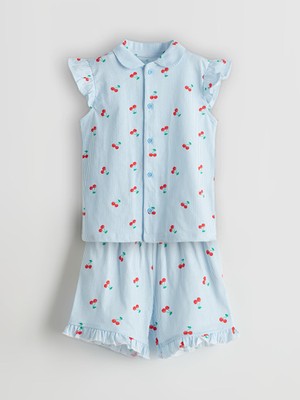 Lc Waikiki Yeni Sezon Kiraz Baskili Kiz Bebek Sortlu Pijama Takim - S5EA73Z1