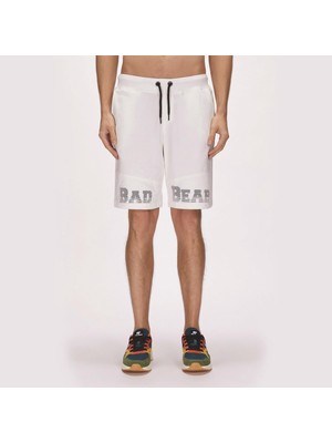 Bad Bear Grid Erkek Şort - Kırık Beyaz