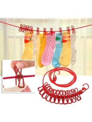 Taşınabilir Pratik Mandallı Çamaşır Ipi