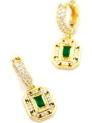 Öfi Taşlı Küpe - Altın