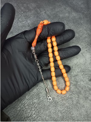 Kapsül Turuncu Toz Kehribar Tesbih