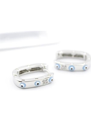 Öfi Mineli Halka Küpe - Gümüş