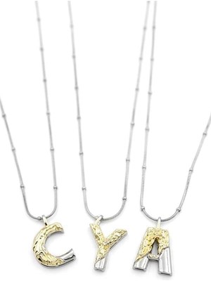 Öfi 24'lü Harf Kolye - Gümüş