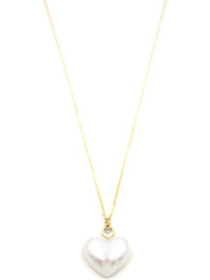 Öfi Inci Kalp Kolye - Altın