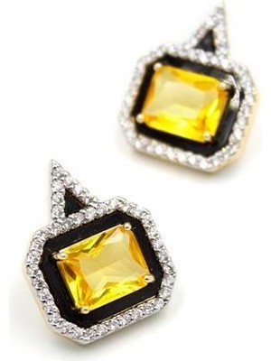 Öfi Taşlı Küpe - Altın