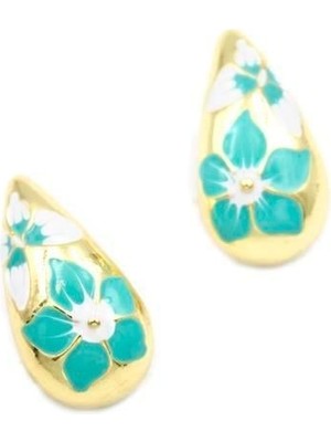 Öfi Çiçek Küpe - Mavi