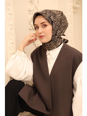 Silk Home Twill Ipek Eşarp - 11464-30 Siyah Vizon