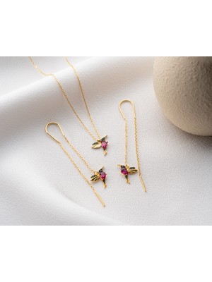 925 Ayar Papatya Silver Ithal Takım<rose,gold,rodaj>