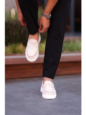 LFR-F083-1 Suet Merdane Ayakkabı Bej