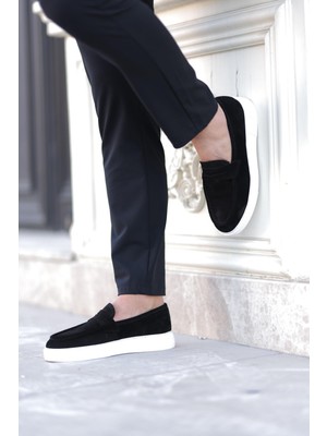 LFR-F083-1 Suet Merdane Ayakkabı Siyah