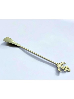 Pirinç Denizci Çapalı Saplı Ayakkabı Çekeceği Kerata 60CM