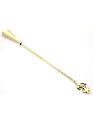 Pirinç Denizci Çapalı Saplı Ayakkabı Çekeceği Kerata 54CM