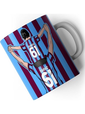 Bize Her Yer Trabzon Baba Oğul Bordo Mavi Taraftar Tasarımlı Kişiye Özel Baskılı Hediye Kupa Bardak