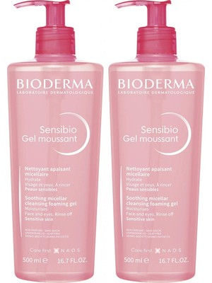 Bioderma Hassas Ciltler Için Temizleyici Jel - Sensibio Foaming Gel 500 ml 2 Adet