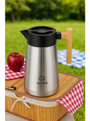 Toha Cooker 2 Litre Paslanmaz Çelik Termos - 12 Saat Sıcak 24 Saat Soğuk Tutma - Çift Katmanlı-Sızdırmaz