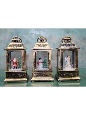 Yılbaşı Temalı Işıklı Müzikli Kar Küresi Model 1