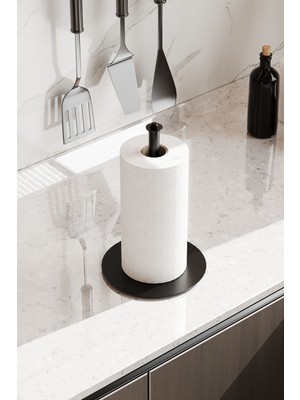 Paslanmaz Çelik Kağıt Havluluk-Tezgah Üzeri Kağıt Havlu Standı - Peçetelik