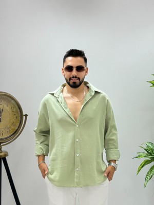 Erkek Yeni Sezon Ütü Gerektirmeyen Krinkıl Gömlek