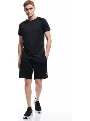 Koton Kısa Kollu Bisiklet Yaka Reglan Kol Arkası Baskılı Slim Fit Spor Tişört