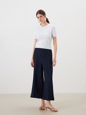 Lc Waikiki Yeni Sezon Beli Lastikli Genis Paca Kadin Pileli Pantolon - S54397Z8