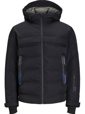 Jack & Jones Jcotarwın Puffer Kapüşonlu Siyah Erkek Mont 12225287