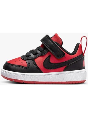 Nike Siyah - Kırmızı Erkek Bebek Yürüyüş Ayakkabısı DV5458-600 Court Borough Low Td