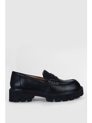 Anna Kadın Deri Ayakkabı Siyah