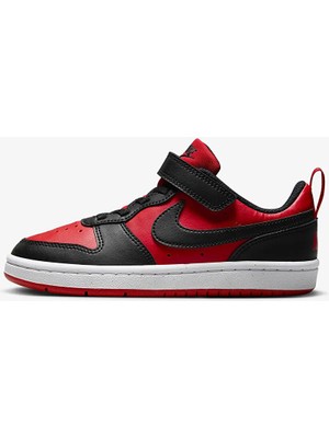 Nike Siyah - Kırmızı Erkek Çocuk Yürüyüş Ayakkabısı DV5457-600 Court Borough Low Ps