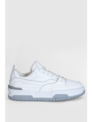 Mark Erkek Deri Sneaker Ayakkabı Beyaz