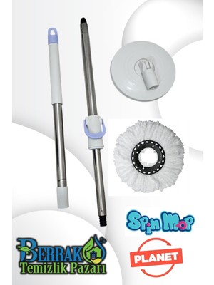 Alüminyum 360 Döner Mop Sopa Seti Yedekli Temizlik Aracı