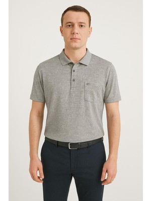 Ercan Büyük Beden Yakalı Klasik Kısa Kol Cepli Erkek Tişört 7345