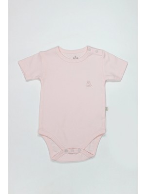 Bistyle Organik Natural Basic Style Yarım Kol Body BS17103 Pembe
