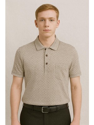 Ercan Büyük Beden Yakalı Klasik Kısa Kol Cepli Erkek Tişört 7347