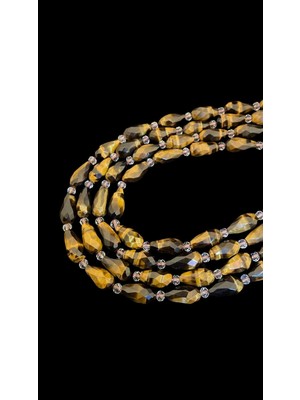 Dünya Doğal Taş 16X8 mm Kaplan Gözü Taşı Dizi