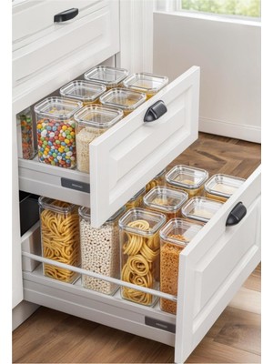 Şeffaf Plastik Saklama Kabı, Vakum Silikon Conta, 1,7 Lt, Tek Adet