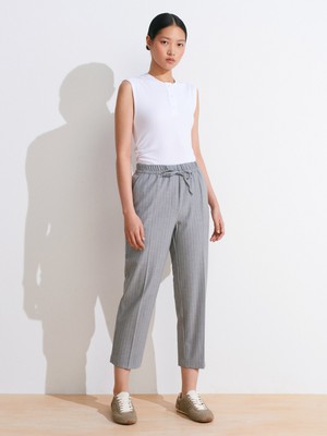 72142 Bağcıklı Jogger Pantolon-Gri