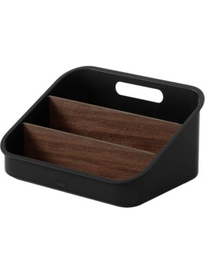 Bellwood Organizatör Siyah/Ceviz 29x20x17 cm