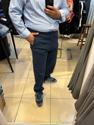 Yıkamalı Kumaş Bol Paça Erkek Pantolon