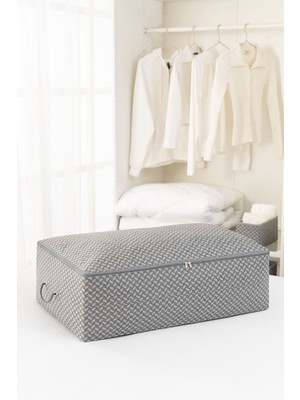 Gri Mega Boy Baza Altı Yastık Yorgan Kazak Hurcu 74X46X22, Konfor ve Şıklık Sunar