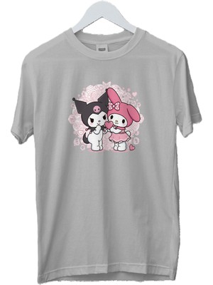 Maki Home Kız Çocuk Lilo Sticth Iıı Baskılı Beyaz Siyah Gri Tshirt 5 6 7 8 9 10 11 12 13 14 Yaş