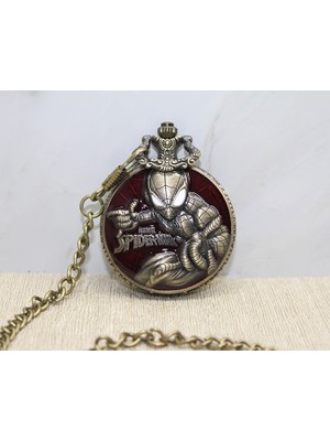 Spiderman Tasarımlı Köstekli Saat