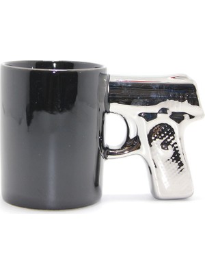 Porselen Silahlı Kupa Bardak Model 2