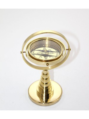 Pirinç Masa Üstü Pusula Model 1