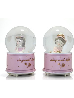Kar Küresi Işıklı Müzikli 13 cm No 2