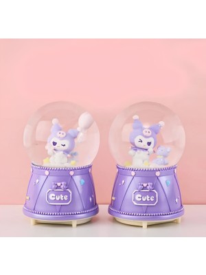 Kuromi Işıklı Müzikli Kar Küresi Orta Boy Model 3
