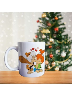 Taş Devri - Çakıl ve Bambam - The Flintstones - 90LAR Çizgi Film Temalı Porselen Kupa