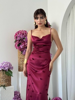 Ahes Shopping Dora Çiçek Detaylı Elbise